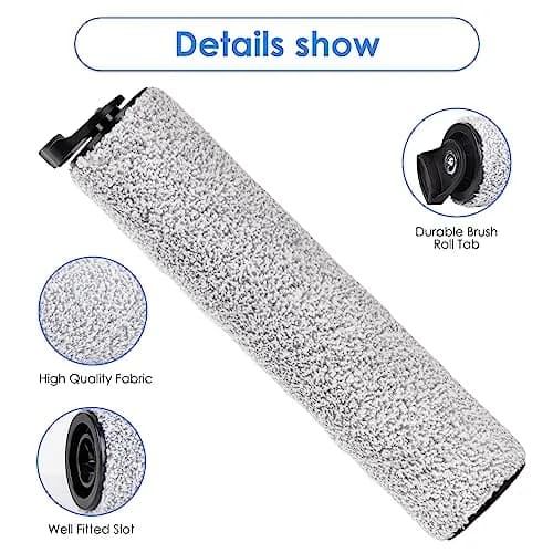 MIBUMIKI Replacement Brush Rollers for Tineco iFloor 3/Floor One S3/iFloor 2 Wet Dry Vacuum Cleaner | 3-Pack Soft Microfiber Flannelette thumbnail 7