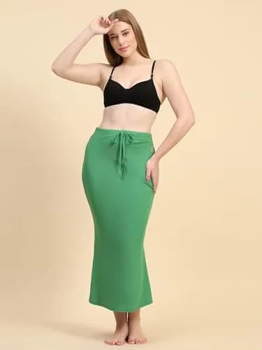 TRENDMALLS Fishcut Saree Shapewear Petticoat for Women, 3X-Large, Green | Slim Fit thumbnail 7