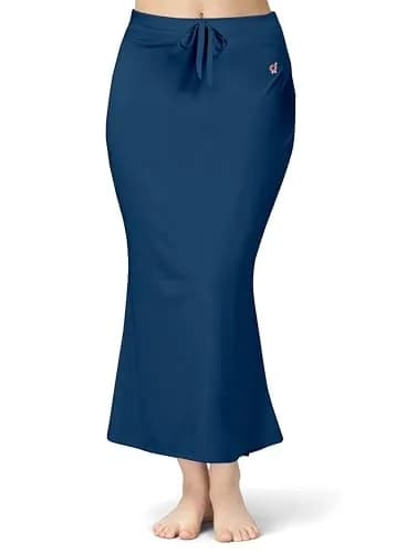 TRENDMALLS Saree Shapewear Petticoat for Women 3X-Large Blue | Fishcut Design for Easy Movement thumbnail 1