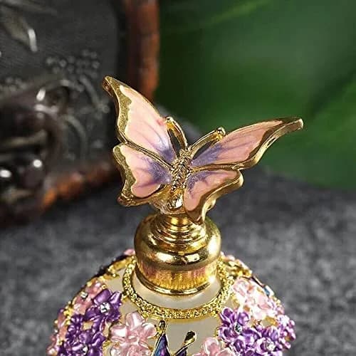 TEAMWILL Vintage Purple Butterfly Perfume Bottle 25ml (0.85 Fl Oz) | Decorative Glass Oil & Perfume Applicator thumbnail 6