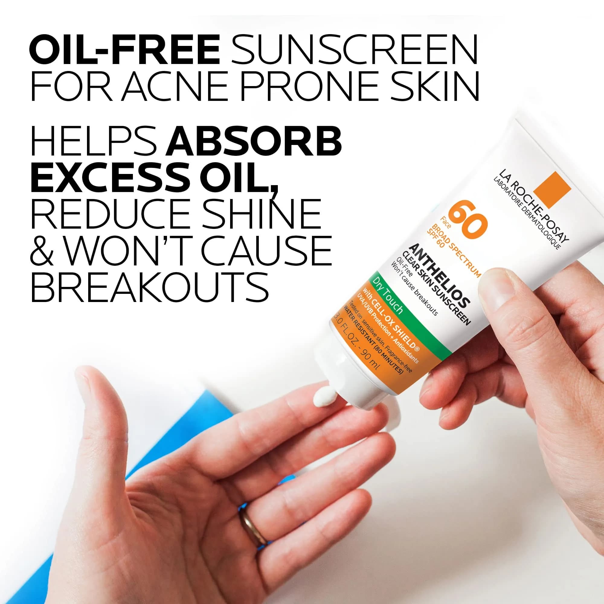 La Roche-Posay Anthelios Clear Skin Oil Free Face Sunscreen SPF 60 88ml (3 Fl Oz) | Broad Spectrum UVA/UVB Protection - view 2