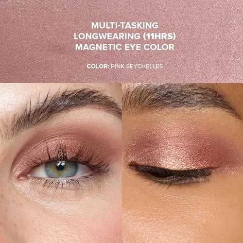 Nudestix Magnetic Luminous Eye Color – 4-in-1 Cream Eyeshadow Stick, Pink Seychelles | Long-Wear, Waterproof Satin Finish thumbnail 4