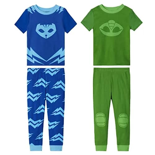 PJ Masks Toddler Boys' 4 Piece Cotton Pajama Set (2T, Catboy/Gekko) | Soft, Safe & Licensed thumbnail 1