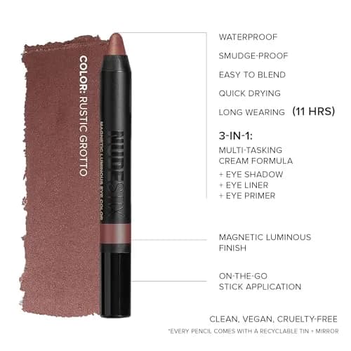 Nudestix Magnetic Luminous Eye Color 4-in-1 Cream Eyeshadow Stick | Long-Wear Waterproof Satin Finish | Vegan & Cruelty-Free Shade: Rustic Grotto thumbnail 3