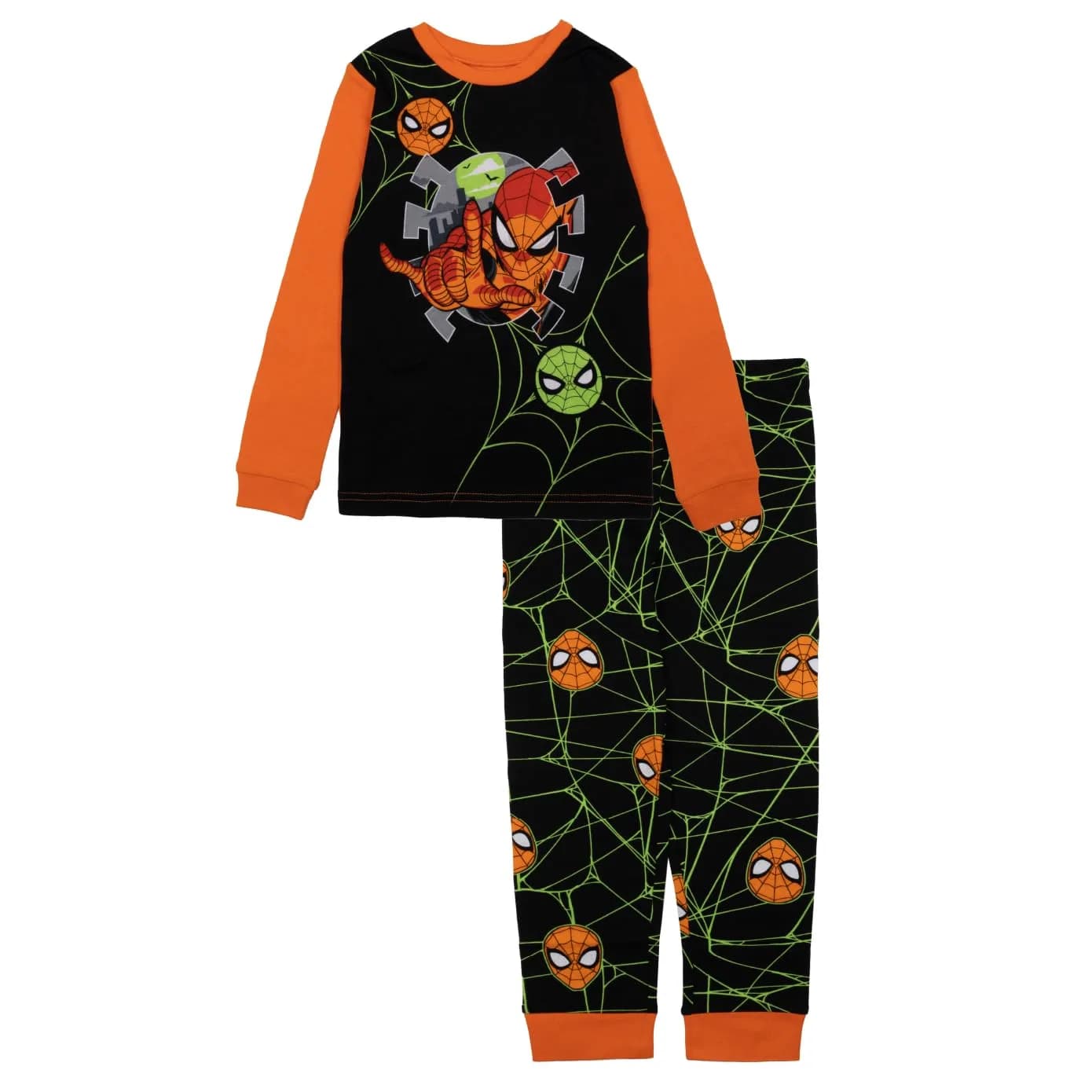 Marvel Big Boys' Spider-Man 2-Piece Snug-Fit Pajama Set, 8 | Soft Cotton, Bright Colors, Comfortable Fit