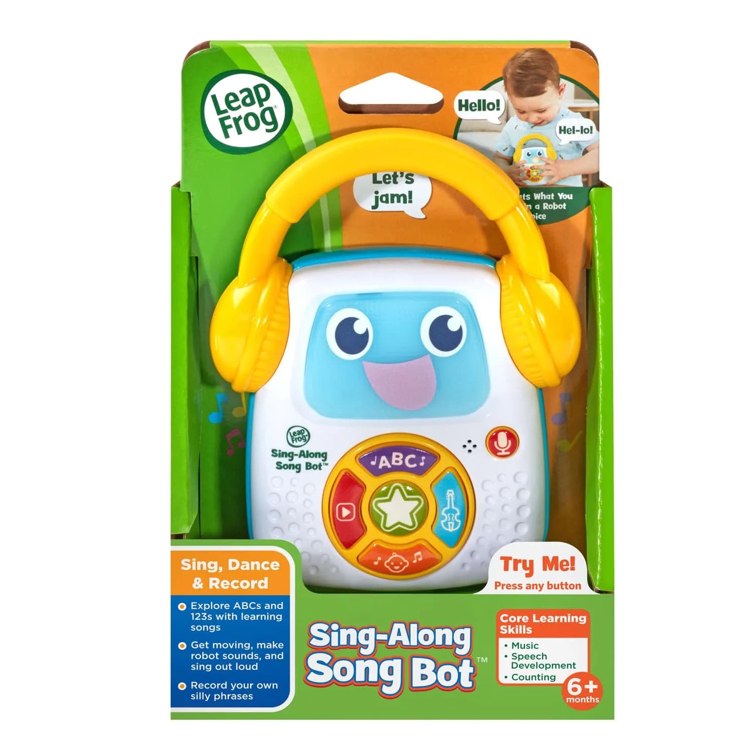 LeapFrog Sing-Along Song Bot, White | Electronic Learning Toy for Ages 6+ Months - view 7