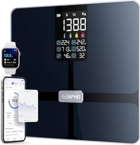 RENPHO Elis 2X Smart Body Fat Scale 28cm (11") | Measures 7 Key Metrics, ITO Coating, Large Display thumbnail 1