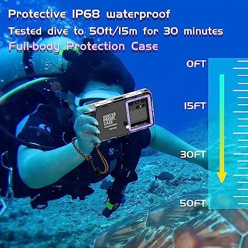 ASKCFENV Universal Diving Phone Case Waterproof IP68 with Lanyard for iPhone Samsung 4.7‑6.9 inch thumbnail 2