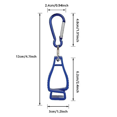 FVIEXE Blue 20PCS Glove Clips for Work | Heavy Duty Plastic & Metal Carabiner thumbnail 2