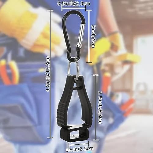 FVIEXE 20PCS Work Glove Clips with Metal Carabiner & Plastic Grip | 4 Colors thumbnail 2