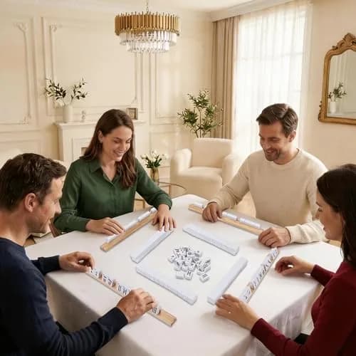 GOTHINK Wooden Mahjong Tiles Racks Set of 4 | Premium Pine, 17x1.2x0.8 inches, Organize & Focus thumbnail 8