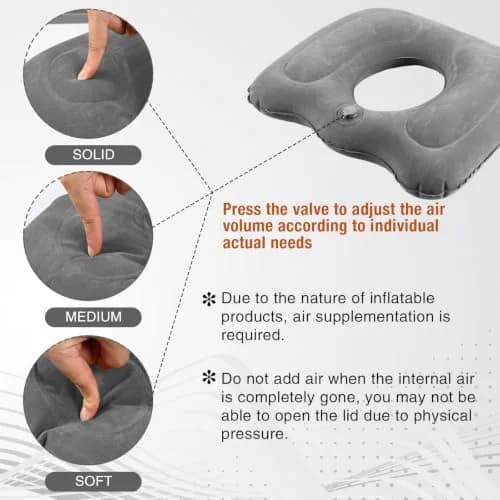 Leinuosen Inflatable Seat Cushion 18.1'' x 15.7'' x 4.7'' | Portable & Adjustable Comfort (70-120 chars) thumbnail 3