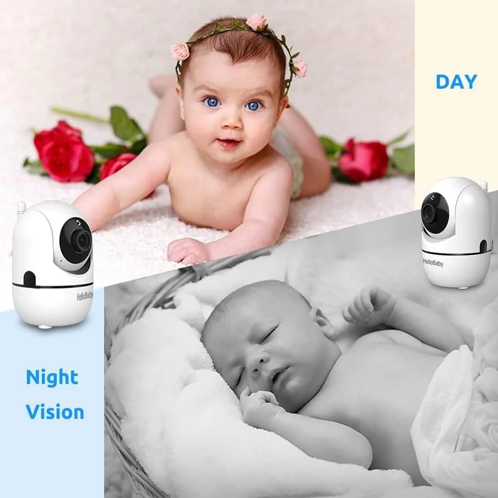 HelloBaby HB6550-2 Upgrade Baby Monitor with 2 Cameras | 5-inch IPS Screen, 1000ft Range, 30-Hour Battery - view 6