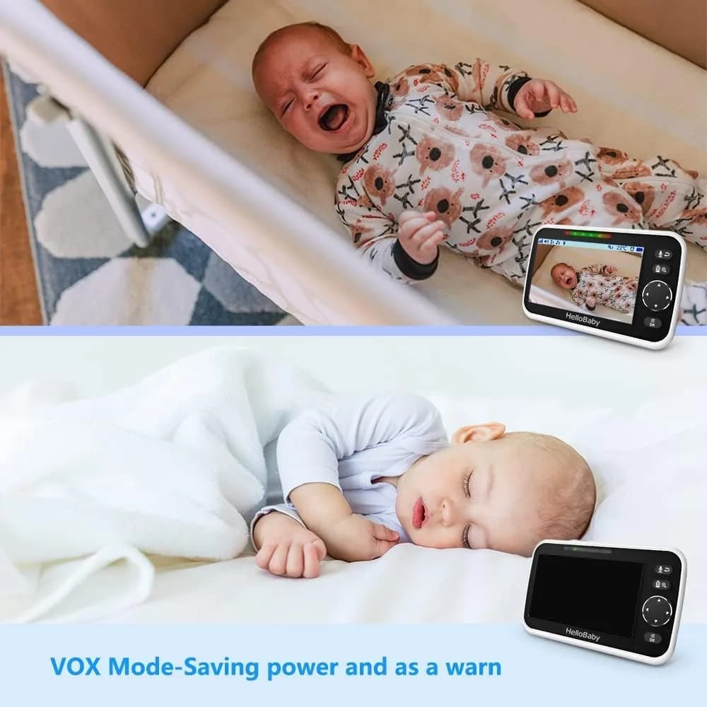 HelloBaby HB6550-2 Upgrade Baby Monitor with 2 Cameras | 5-inch IPS Screen, 1000ft Range, 30-Hour Battery - view 7