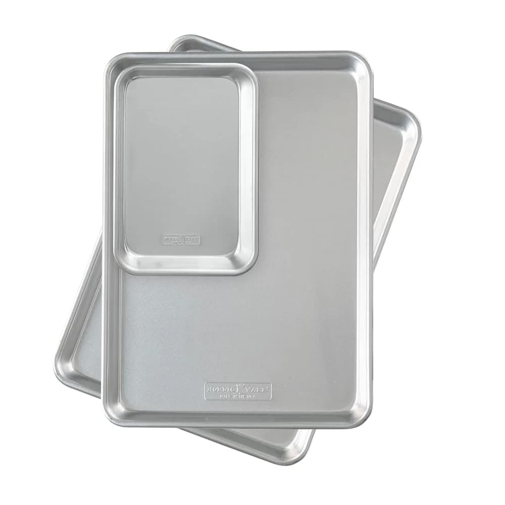 Nordic Ware Naturals Half Sheet Set | USA Made Aluminum Commercial Quality Bakeware