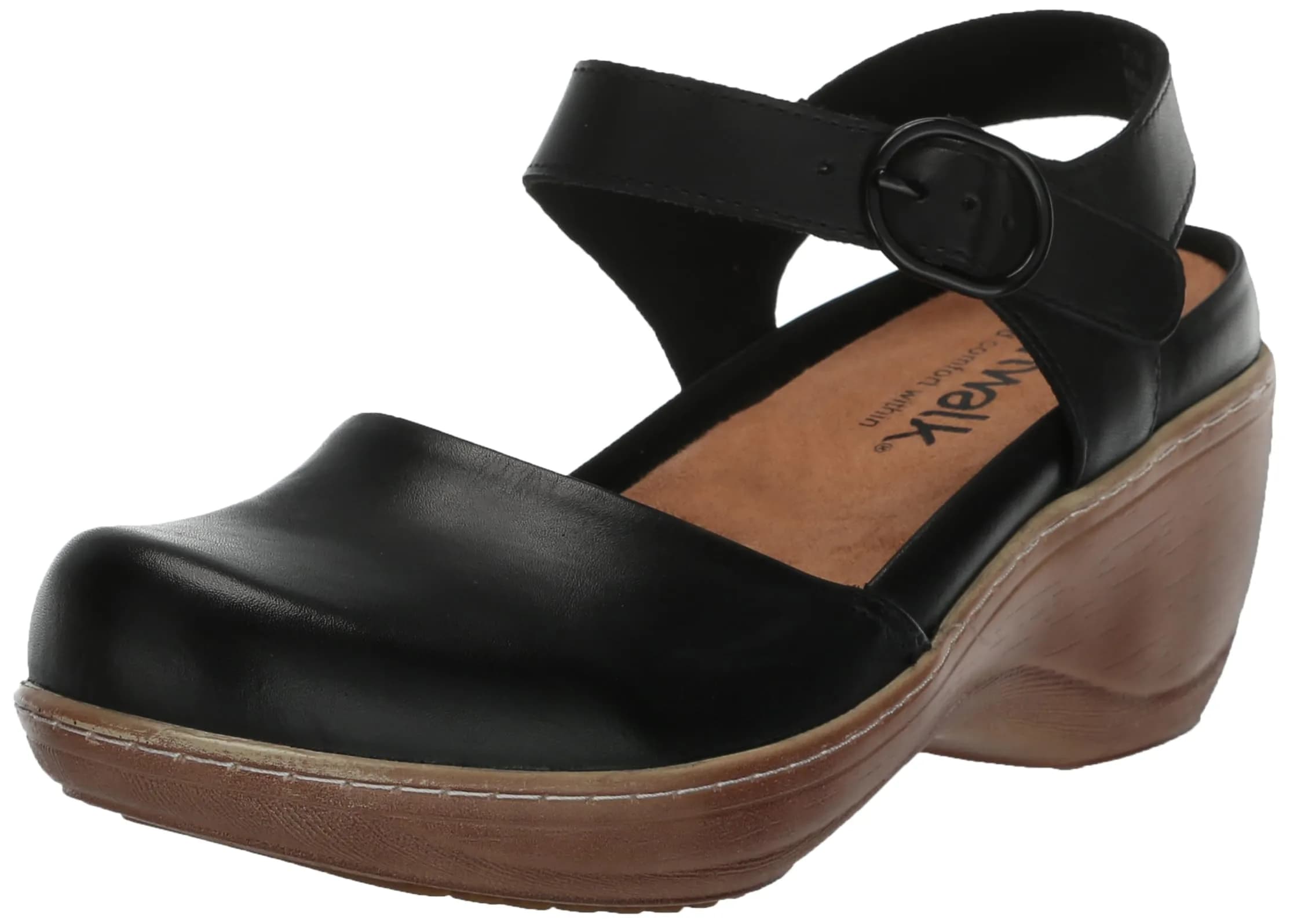 SoftWalk Mabelle Black 12 M (B) | Elegant Casual Wedge Shoes for Women — 9 Wide