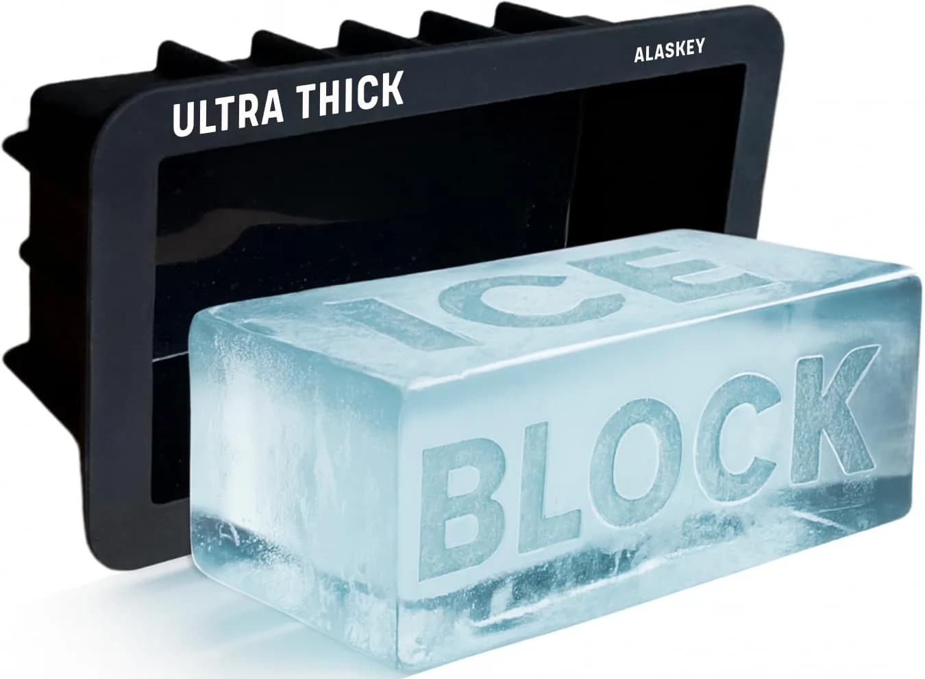 Alaskey Extra Large Ice Block Mold 2.5 lbs (1.13 kg) (2-Pack) | Professional Silicone Mold for Giant Ice Cubes — 2.5 Ice Block Mold (Single)