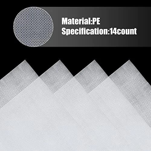 SAVITA 6pcs Plastic Mesh Canvas Sheets | 11x8.2 inch, White, Durable for Needlepoint & Crafts thumbnail 3