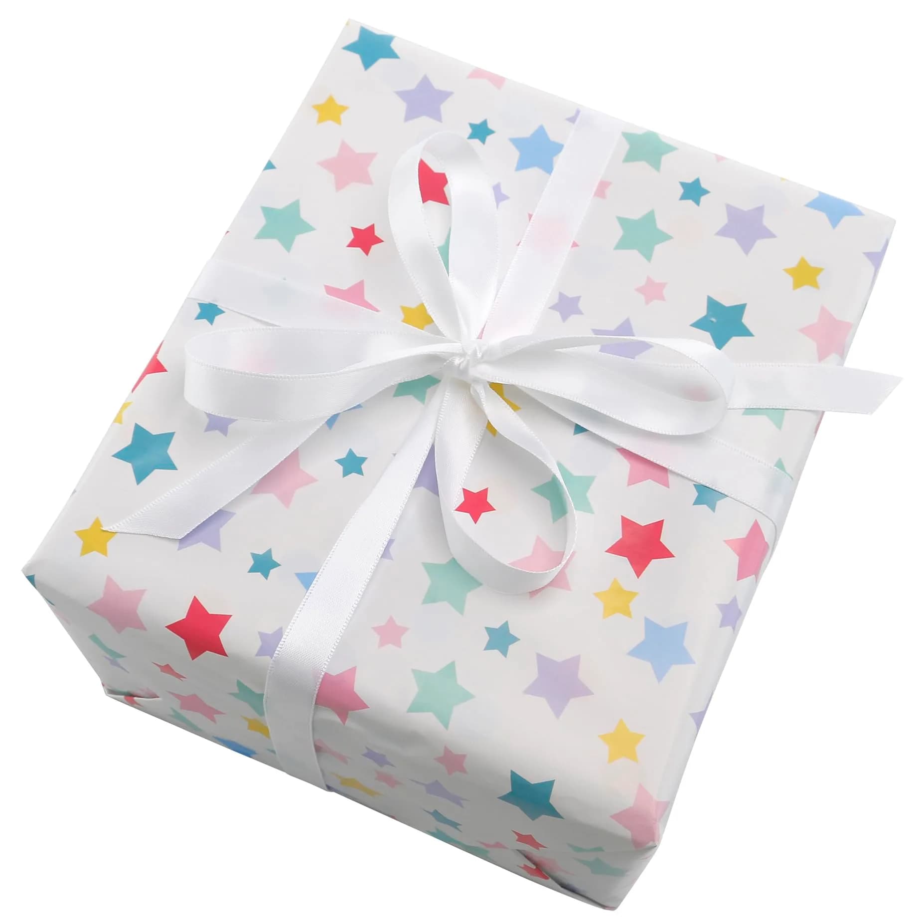 QingHan Double Faced White Satin Ribbon 3/8 Inch (9.5mm) 100 Yards Roll | Perfect for Crafts & Gift Wrapping - view 4