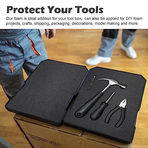 DECOHS Polyurethane Foam Sheets 16x12x1.5 Inch (6 Pcs) | Cuttable Foam Inserts for Cases, Toolboxes, Crafts thumbnail 6