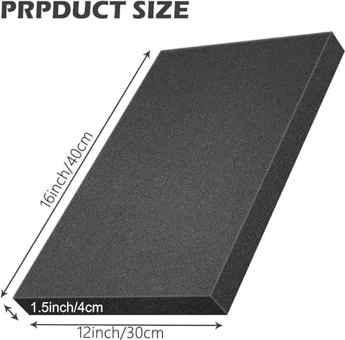 DECOHS Black Polyurethane Foam Sheet 3.81 cm (1.5 Inch) | 2 Pcs Cuttable Foam Inserts for Cases thumbnail 2