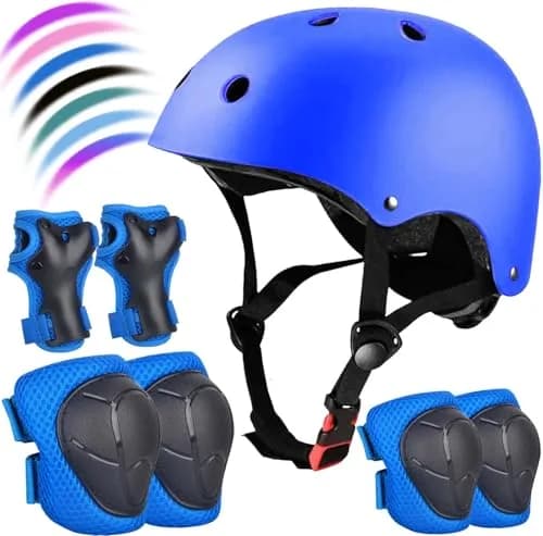 FOOKCIAN Kids Bike Helmet Set Adjustable for Children 3-8 Years | Impact-Resistant & Breathable thumbnail 1