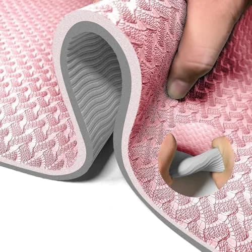 QMKGEC Yoga Mat 8mm Thick Non-Slip | Eco-Friendly TPE Workout Mat for Yoga & Pilates thumbnail 1