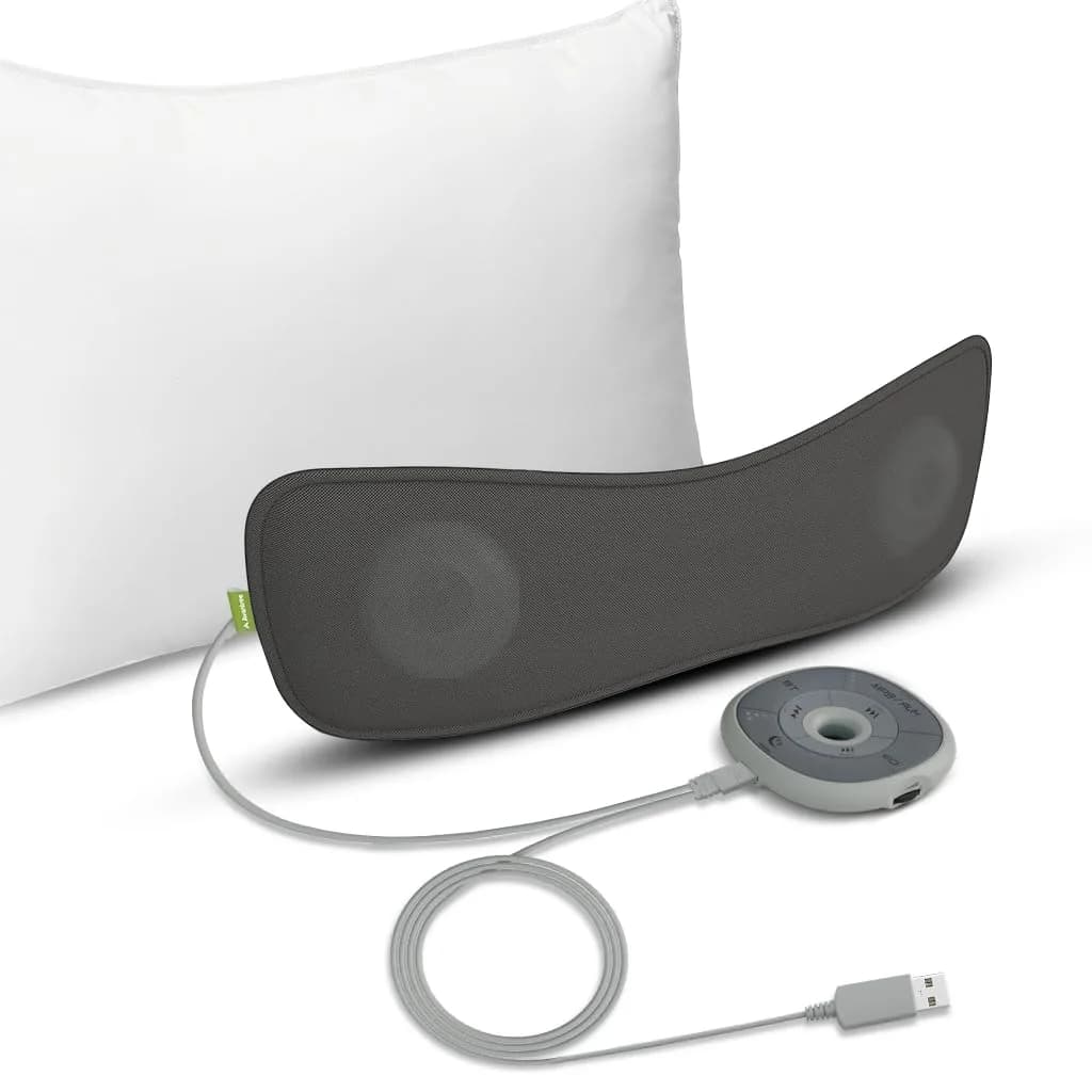 Avantree Slumber Bluetooth Pillow Speaker with White Noise & Micro SD Card, Dark Gray | Private Sleep Audio for Relaxation