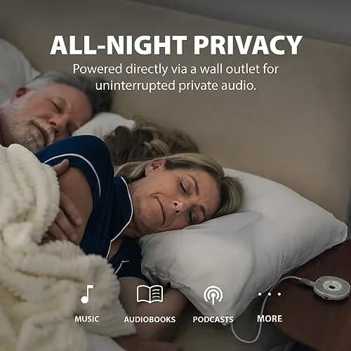 Avantree Slumber Bluetooth Pillow Speaker with White Noise & Micro SD Card, Dark Gray | Private Sleep Audio for Relaxation thumbnail 2