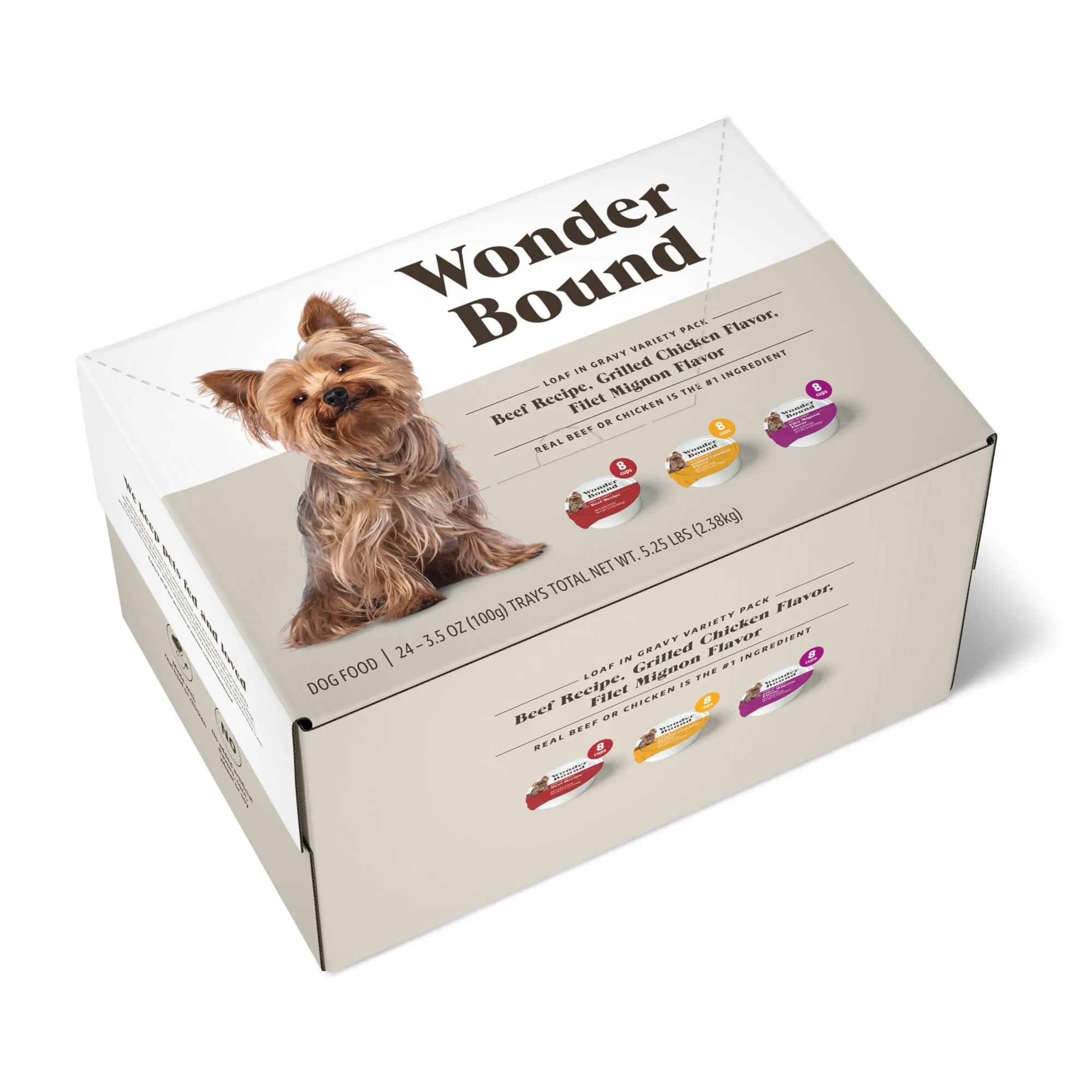 Wonder Bound Small Breed Wet Dog Food Beef Loaf in Gravy 3.5 Oz | Supports Small Dogs — 3.5 Ounce