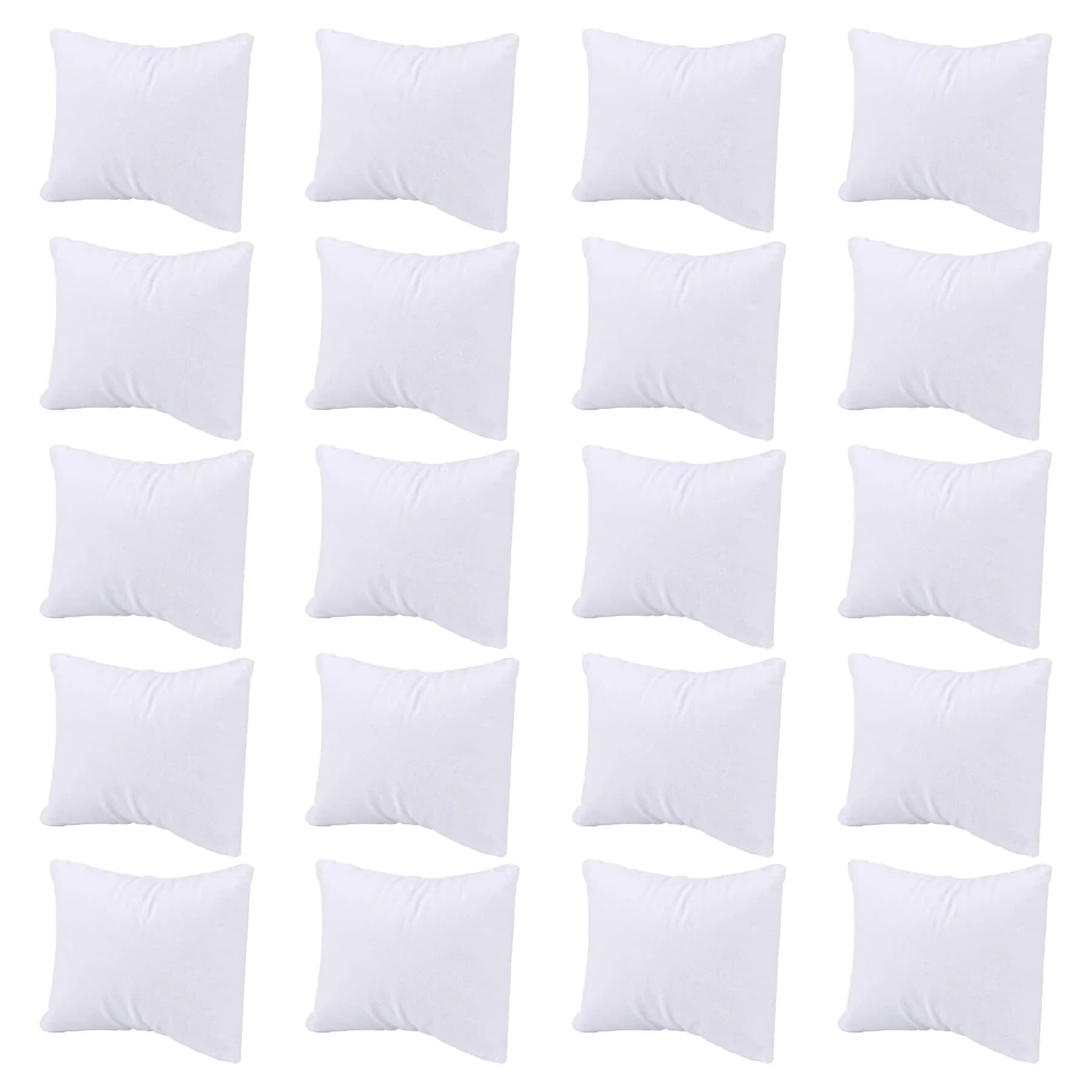 AUEAR White Velvet Watch Pillows Small Jewelry Displays Pillow Bracelet Bangle Cushions Display for Gift Box, 8.1 cm (3.19 Inch) — White
