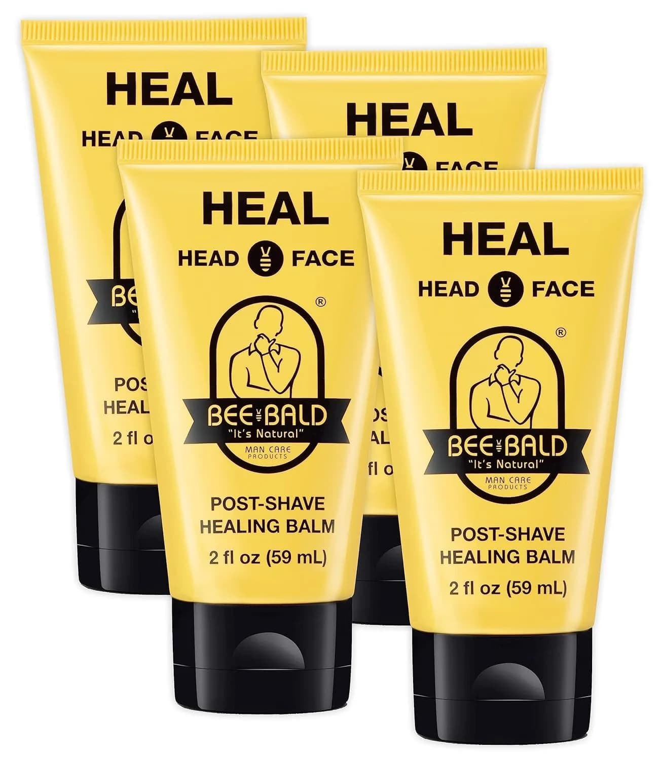 Bee Bald HEAL Aftershave Balm for Men | 177ml (6 fl oz) Pack of 3 — B0C75Q2FJP