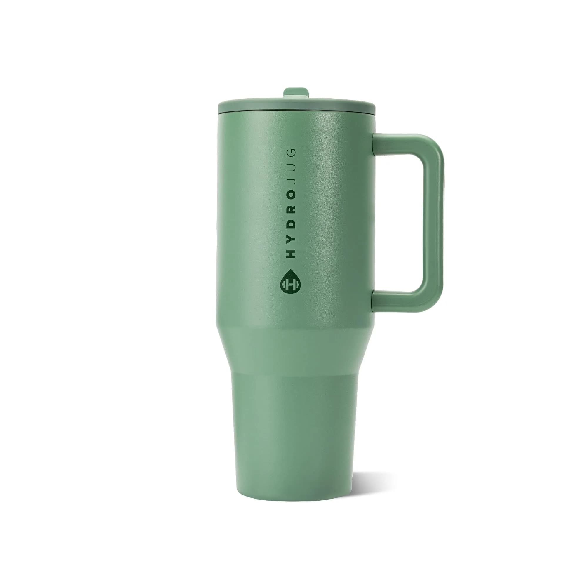 HydroJug Traveler 40oz Insulated Water Bottle with Handle | Leakproof, Triple Wall Stainless Steel, Sage