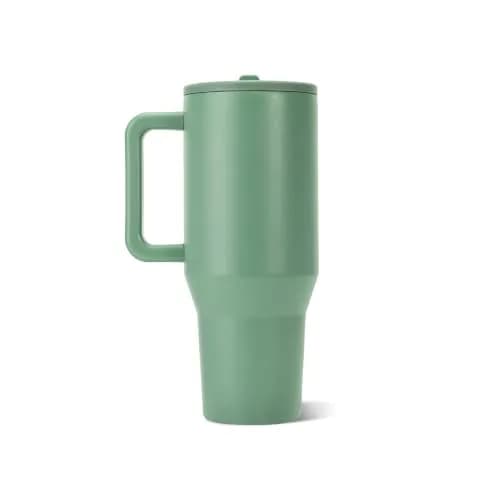 HydroJug Traveler 40oz Insulated Water Bottle with Handle | Leakproof, Triple Wall Stainless Steel, Sage thumbnail 2