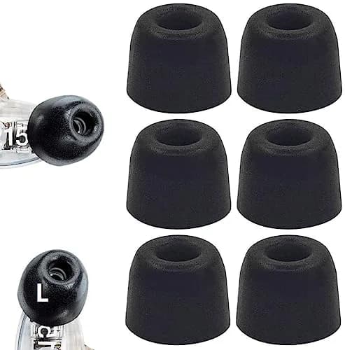 BLLQ Replacement Memory Foam Tips Foam Sleeves for Earbuds Large Size | Noise Cancelling Comfort thumbnail 1