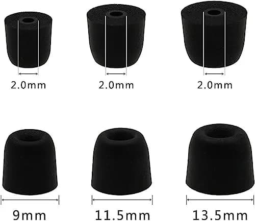 BLLQ Replacement Memory Foam Tips Foam Sleeves for Earbuds Large Size | Noise Cancelling Comfort thumbnail 5