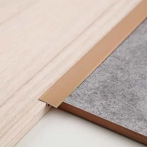 Gaahing Aluminum T Molding Floor Transition Strip 2.9ft (0.9m) x 0.8in (2cm) Matte Gold | 3-Pack for Laminate, Vinyl, Rubber Flooring thumbnail 1
