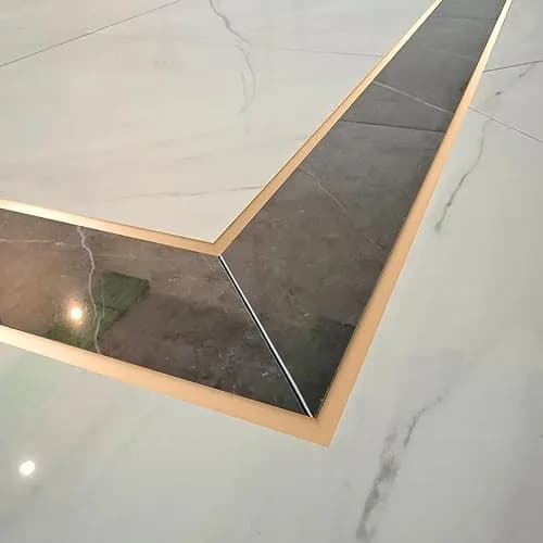 Gaahing Aluminum T Molding Floor Transition Strip 2.9ft (0.9m) x 0.8in (2cm) Matte Gold | 3-Pack for Laminate, Vinyl, Rubber Flooring thumbnail 4
