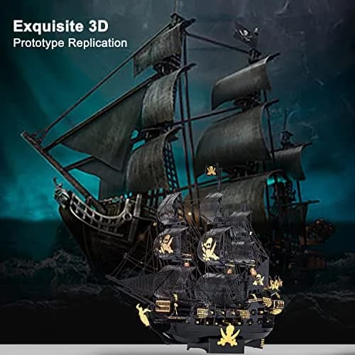 Piececool Art_Craft_Kit 3D Metal Puzzle Ship | Nautical Model for Adults (15x3.7x12cm) thumbnail 5