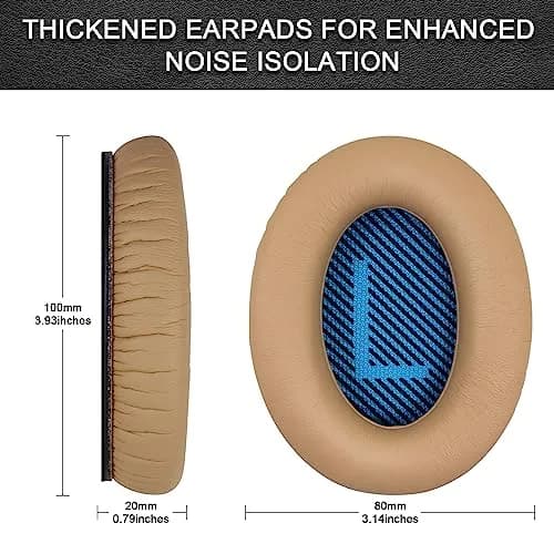 Niukeke Replacement Ear Pads for Bose QC15/25 | Soft Leather & Memory Foam, Easy Install, Noise Sealing (3.93*3.14*0.79 inches) thumbnail 3