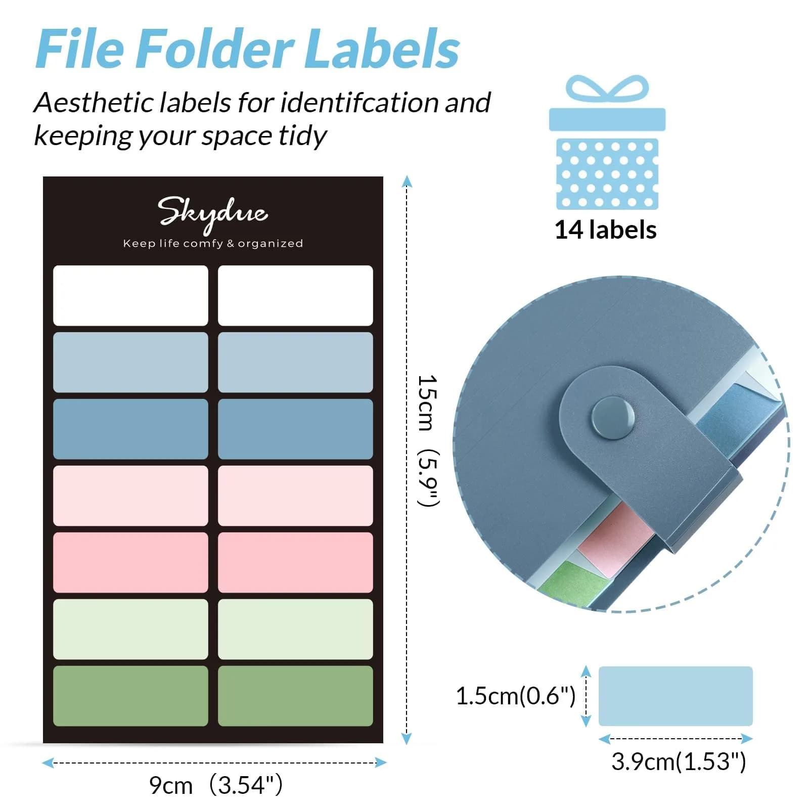 SKYDUE Expanding File Organizer with 8 Pockets - Letter Size Accordion Document Holder in Light Green - view 4