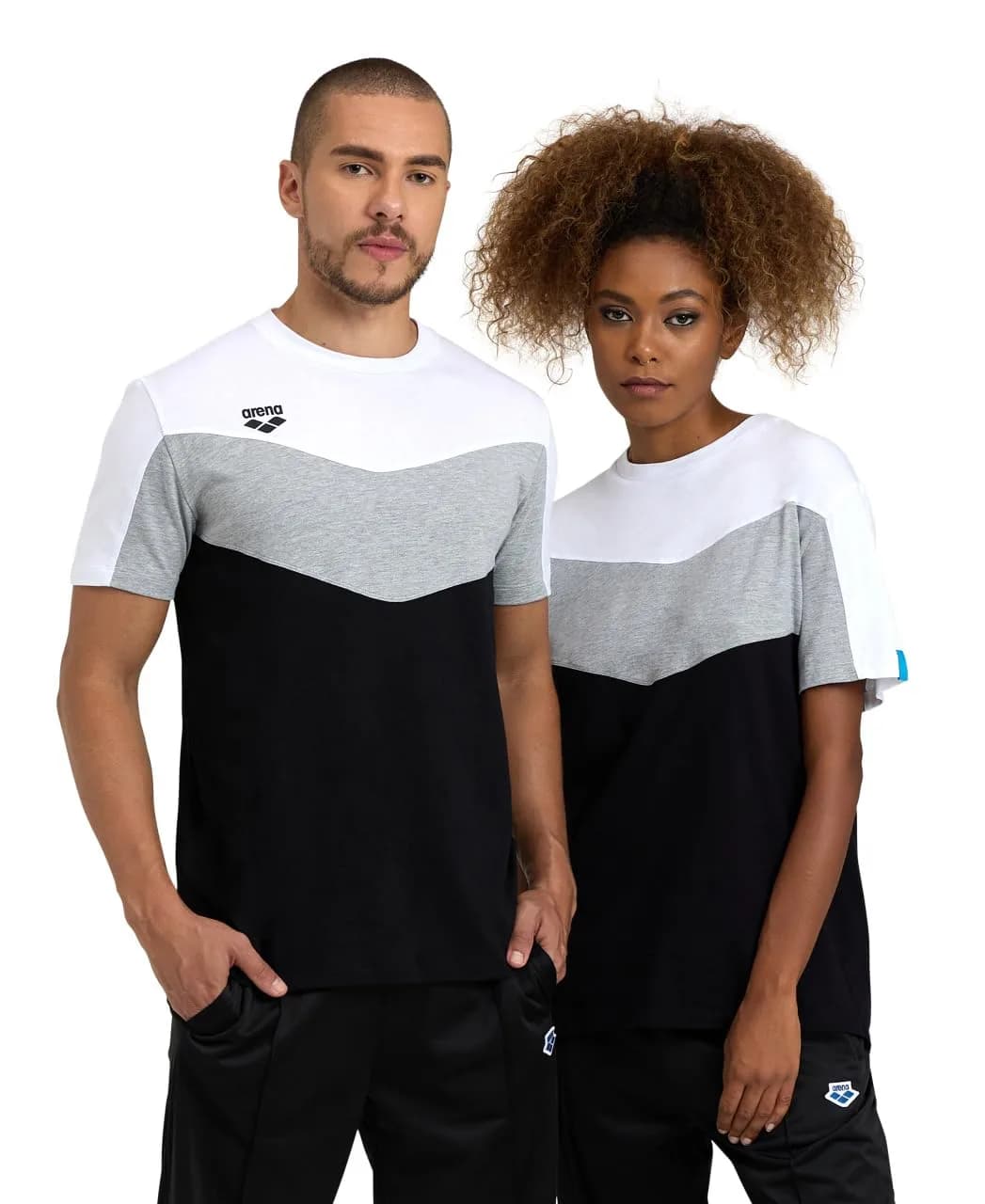 ARENA Unisex Cotton T-Shirt Regular Fit Crew Neck XX-Large | Color Block Print Comfort