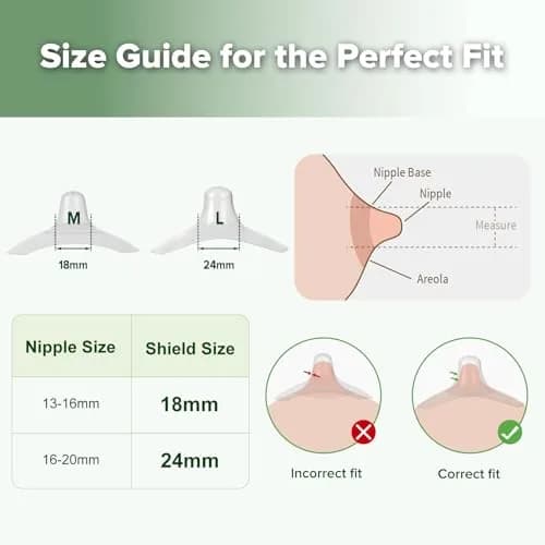 haakaa Nipple Shields for Nursing with Storage Case, 24mm (0.85 Fl Oz) | Ultra-Thin Food-Grade Silicone for Latch Issues thumbnail 6