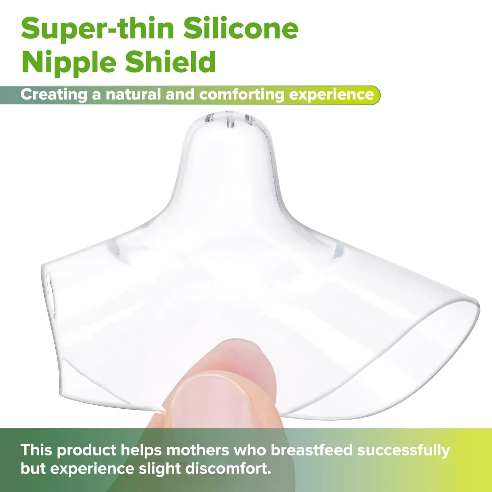 haakaa Nipple Shields for Nursing with Storage Case, 24mm (0.85 Fl Oz) | Ultra-Thin Food-Grade Silicone for Latch Issues - view 3