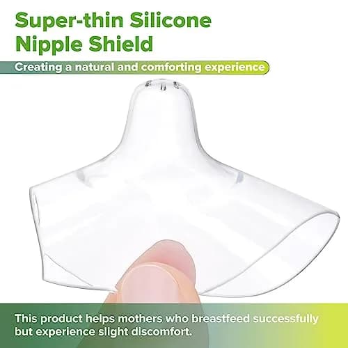 haakaa Nipple Shields for Nursing with Storage Case, 24mm (0.85 Fl Oz) | Ultra-Thin Food-Grade Silicone for Latch Issues thumbnail 3