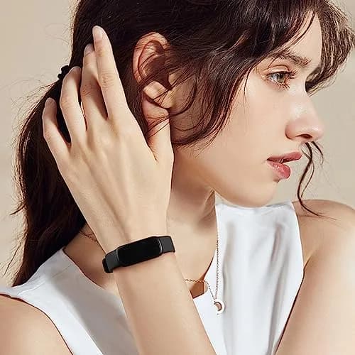 Meliya Fitbit Inspire 3 Bands Women Men | Soft Silicone Sport Strap, Adjustable, Black thumbnail 5