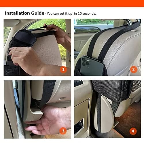 Luckybay Car Seat Side Organizer 2 Pack | Universal Fit for Cars, SUVs & Trucks thumbnail 3
