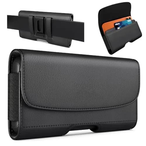 BOMEA Extra Large Cell Phone Holster for Samsung Galaxy Ultra S25 S24 S23 S22 S21 Note 20, Google Pixel 8 9 Pro XL | Secure Belt Carry thumbnail 1