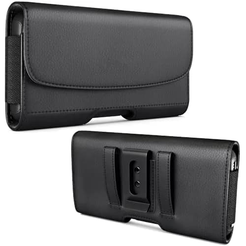 BOMEA Extra Large Cell Phone Holster for Samsung Galaxy Ultra S25 S24 S23 S22 S21 Note 20, Google Pixel 8 9 Pro XL | Secure Belt Carry thumbnail 8