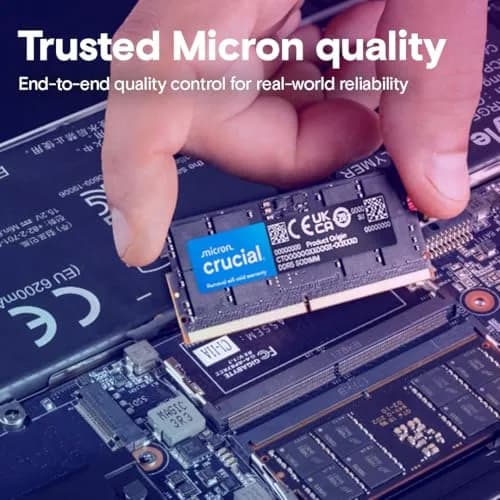 Crucial 8GB DDR5 Laptop RAM 5600MHz (PC5-44800) SODIMM 262-Pin | Boosts System Performance thumbnail 6